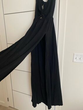 ASOS Black Maxi Dress with Twist Front